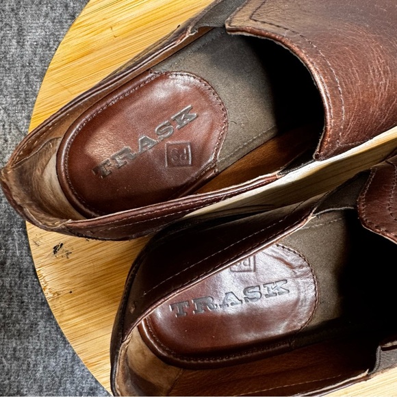 Trask Blaine Venetian Leather Slip On Loafers Shoes Mahogany Brown Mens Sz 9 - Picture 9 of 13